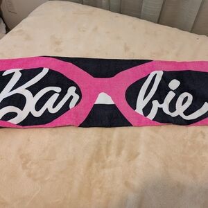 Barbie Pink & Black Sunglasses Graphic Beach Towel